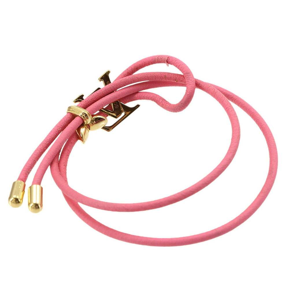 LOUIS VUITTON Pink Leather Charm Bracelet - Picture 5 of 7